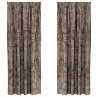 VidaXL Samtvorhänge 2 Stück Cappuccino 260 x 140 cm Samt