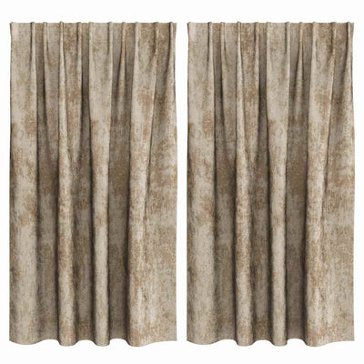 Vidaxl Samt Gordijnen 2 Stück Champagner 140 x 140 cm Fluweel