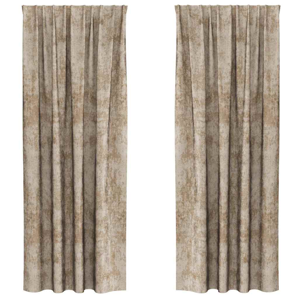VidaXL Samtvorhänge 2 Stück Champagner 260 x 140 cm Samt