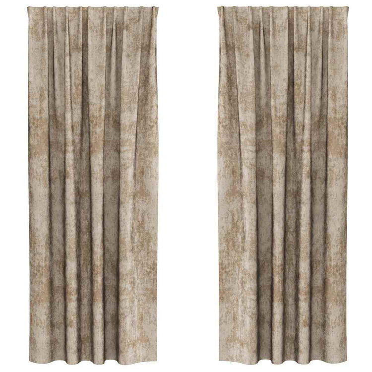 VidaXL Samtvorhänge 2 Stück Champagner 260 x 140 cm Samt
