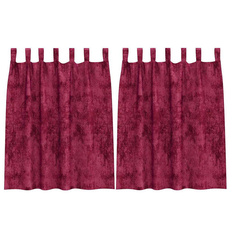 VidaXL Samtvorhänge 2 Stk. Weinrot 140 x 140 cm Samt