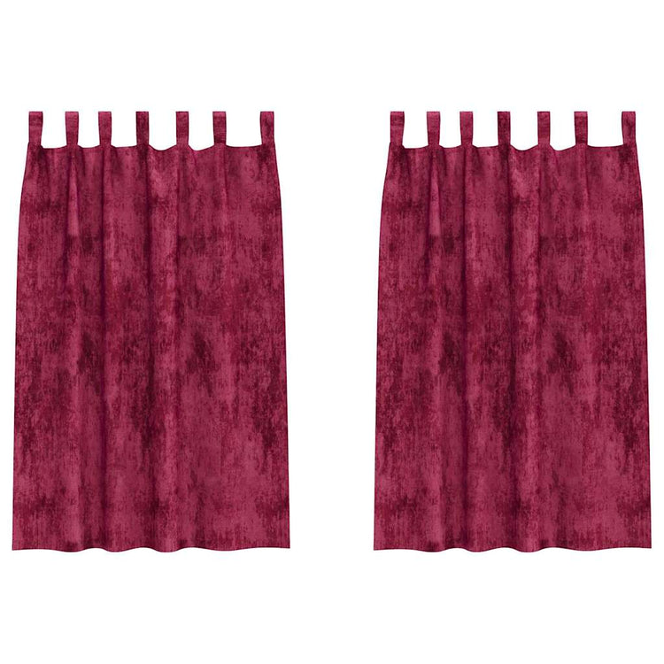 VidaXL Samtvorhänge 2 Stk. Weinrot 175 x 140 cm Samt