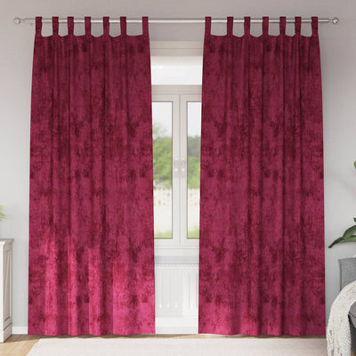 VidaXL Samtvorhänge 2 Stk. Weinrot 225 x 140 cm Samt