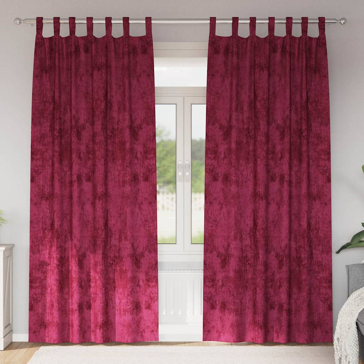 VidaXL Samtvorhänge 2 Stk. Weinrot 225 x 140 cm Samt