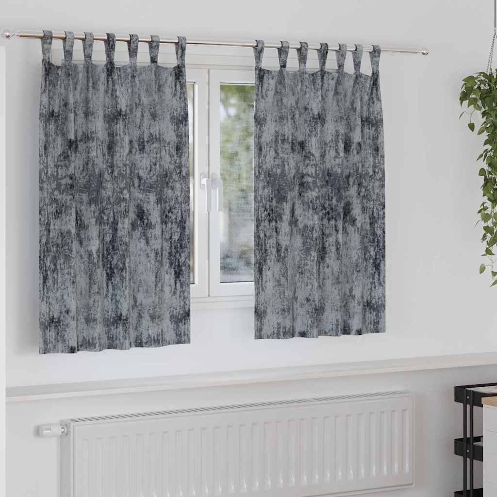 VidaXL Samtvorhänge 2 Stück Silbergrau 140 x 140 cm Samt