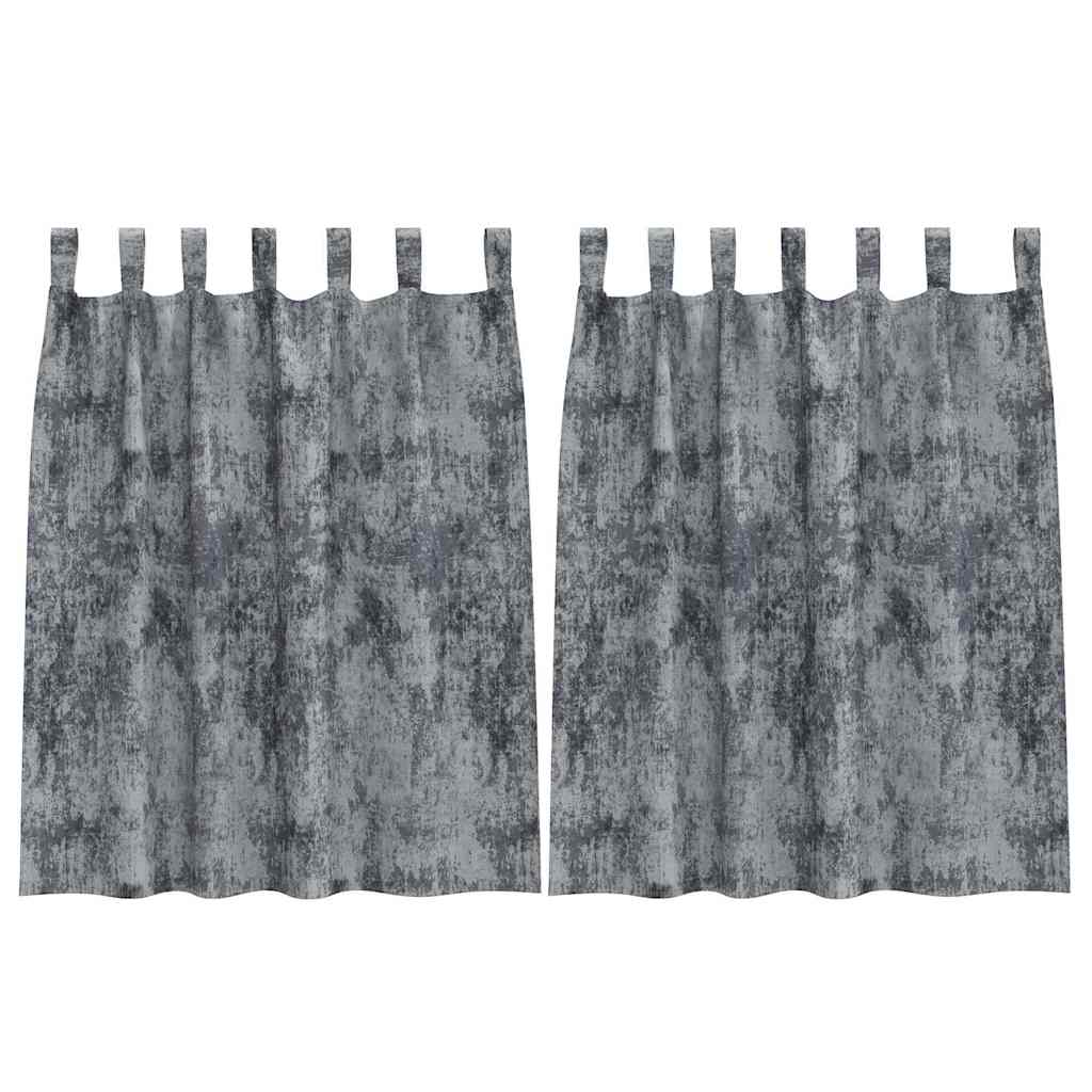 VidaXL Samtvorhänge 2 Stück Silbergrau 140 x 140 cm Samt