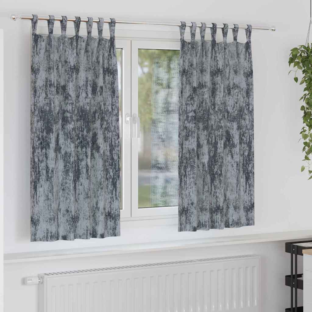 VidaXL Samtvorhänge 2 Stück Silbergrau 175 x 140 cm Samt