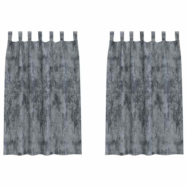 VidaXL Samtvorhänge 2 Stück Silbergrau 175 x 140 cm Samt