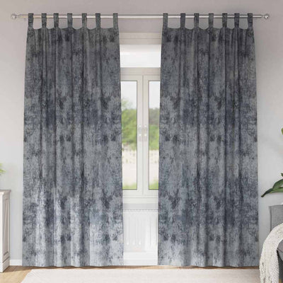 VidaXL Samtvorhänge 2 Stück Silbergrau 245 x 140 cm Samt