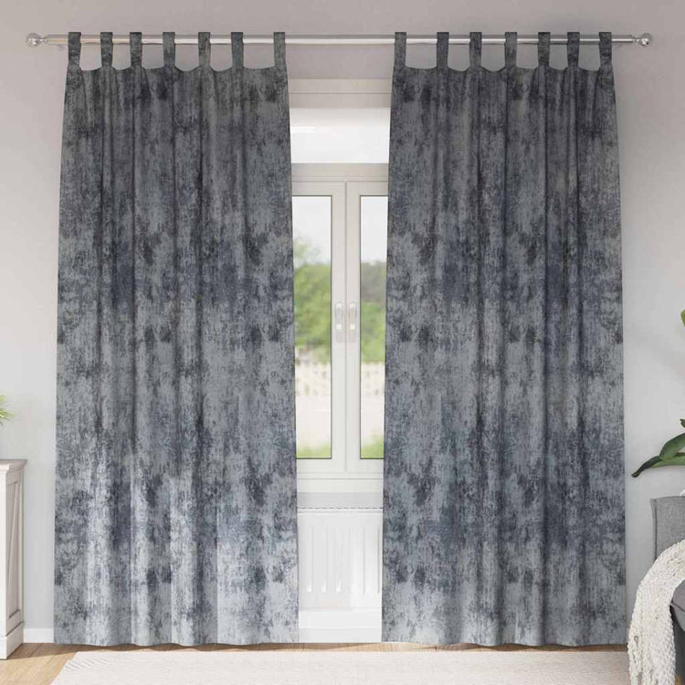 VidaXL Samtvorhänge 2 Stück Silbergrau 245 x 140 cm Samt