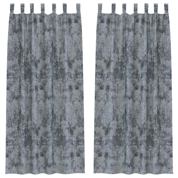VidaXL Samtvorhänge 2 Stk. Silbergrau 260 x 140 cm Samt