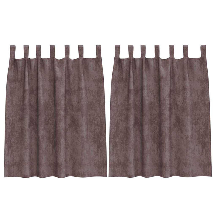 VidaXL Samtvorhänge mit Gardinen 2 Stück braun 140 x 140 cm Samt