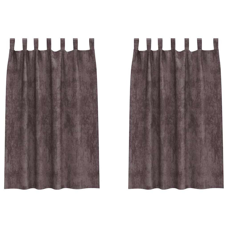 VidaXL Samtvorhänge mit Gardinen 2 Stück braun 175 x 140 cm Samt