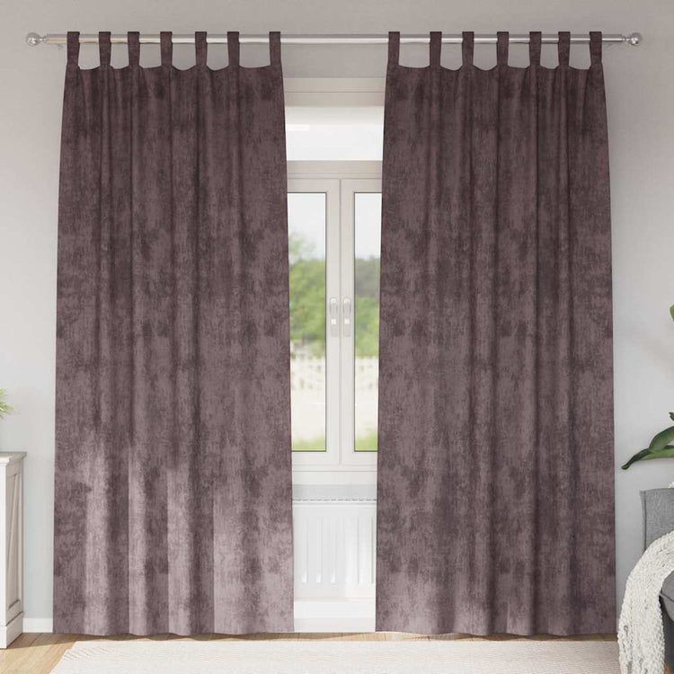 VidaXL Samtvorhänge mit Vorhängen 2 Stück braun 245 x 140 cm Samt