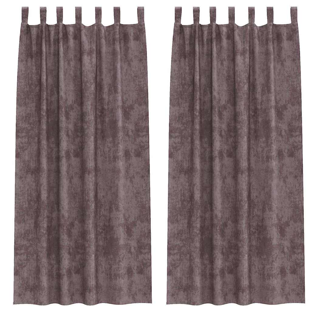 VidaXL Samtvorhänge mit Vorhängen 2 Stück braun 260 x 140 cm Samt