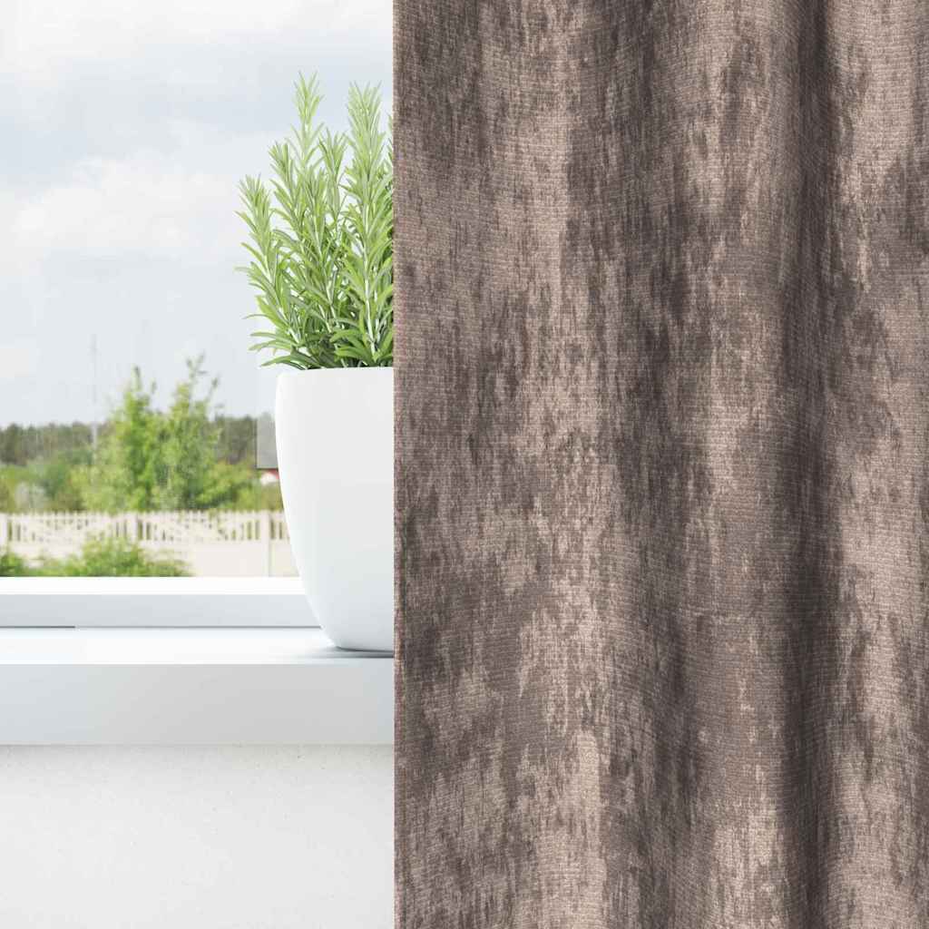 VidaXL Samtvorhänge 2 Stück Cappuccino 140 x 140 cm Samt