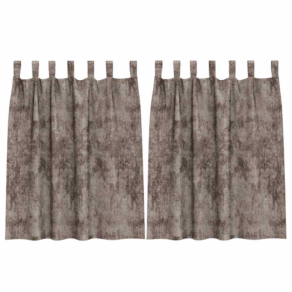 VidaXL Samtvorhänge 2 Stück Cappuccino 140 x 140 cm Samt