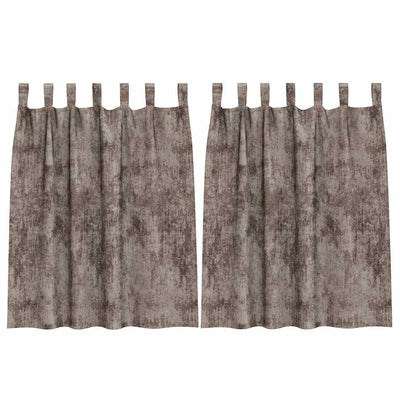 VidaXL Samtvorhänge 2 Stück Cappuccino 140 x 140 cm Samt