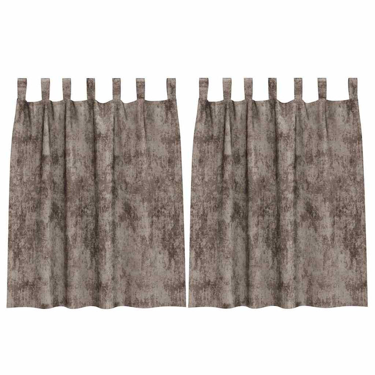 VidaXL Samtvorhänge 2 Stück Cappuccino 140 x 140 cm Samt