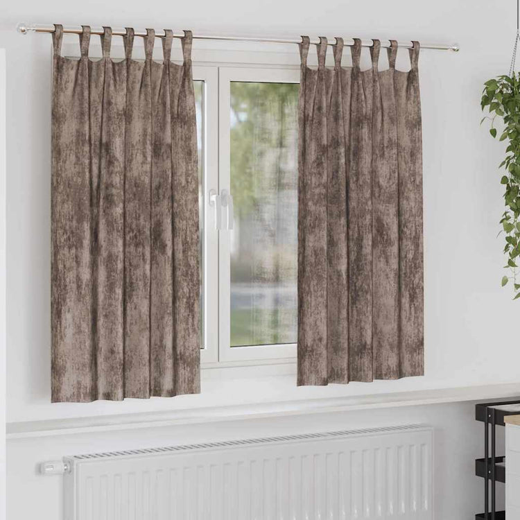 VidaXL Samtvorhänge 2 Stück Cappuccino 175 x 140 cm Samt