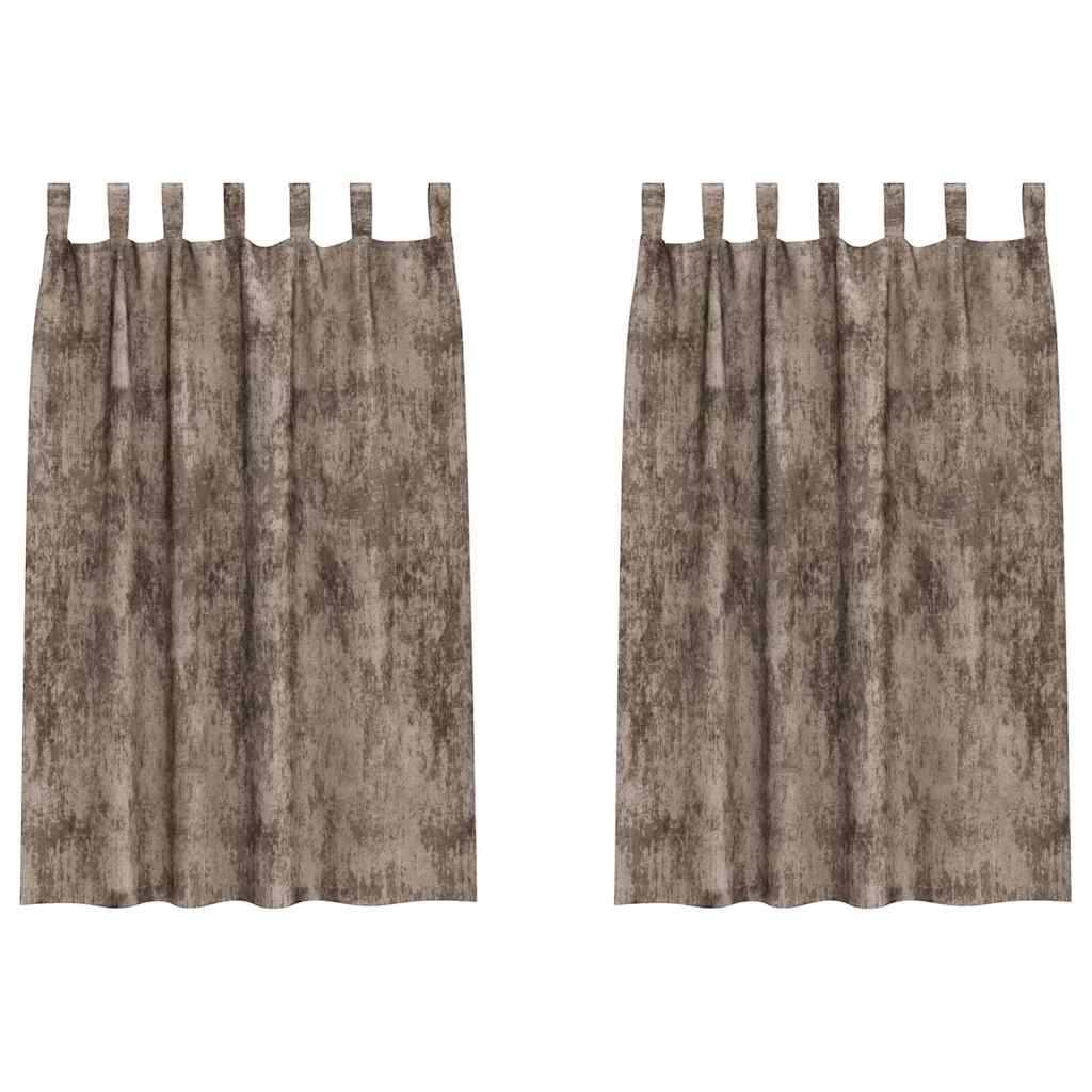 VidaXL Samtvorhänge 2 Stück Cappuccino 175 x 140 cm Samt