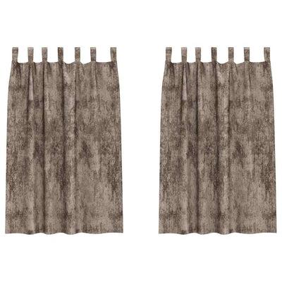 VidaXL Samtvorhänge 2 Stück Cappuccino 175 x 140 cm Samt