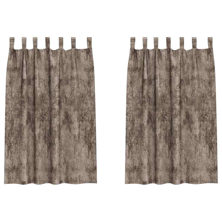 VidaXL Samtvorhänge 2 Stück Cappuccino 175 x 140 cm Samt