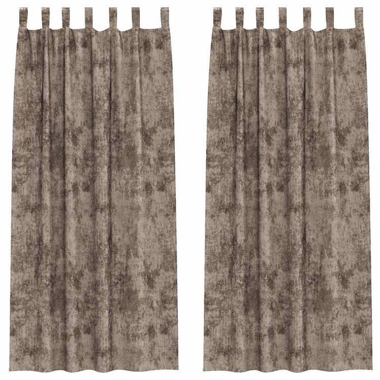 VidaXL Samtvorhänge 2 Stück Cappuccino 245 x 140 cm Samt