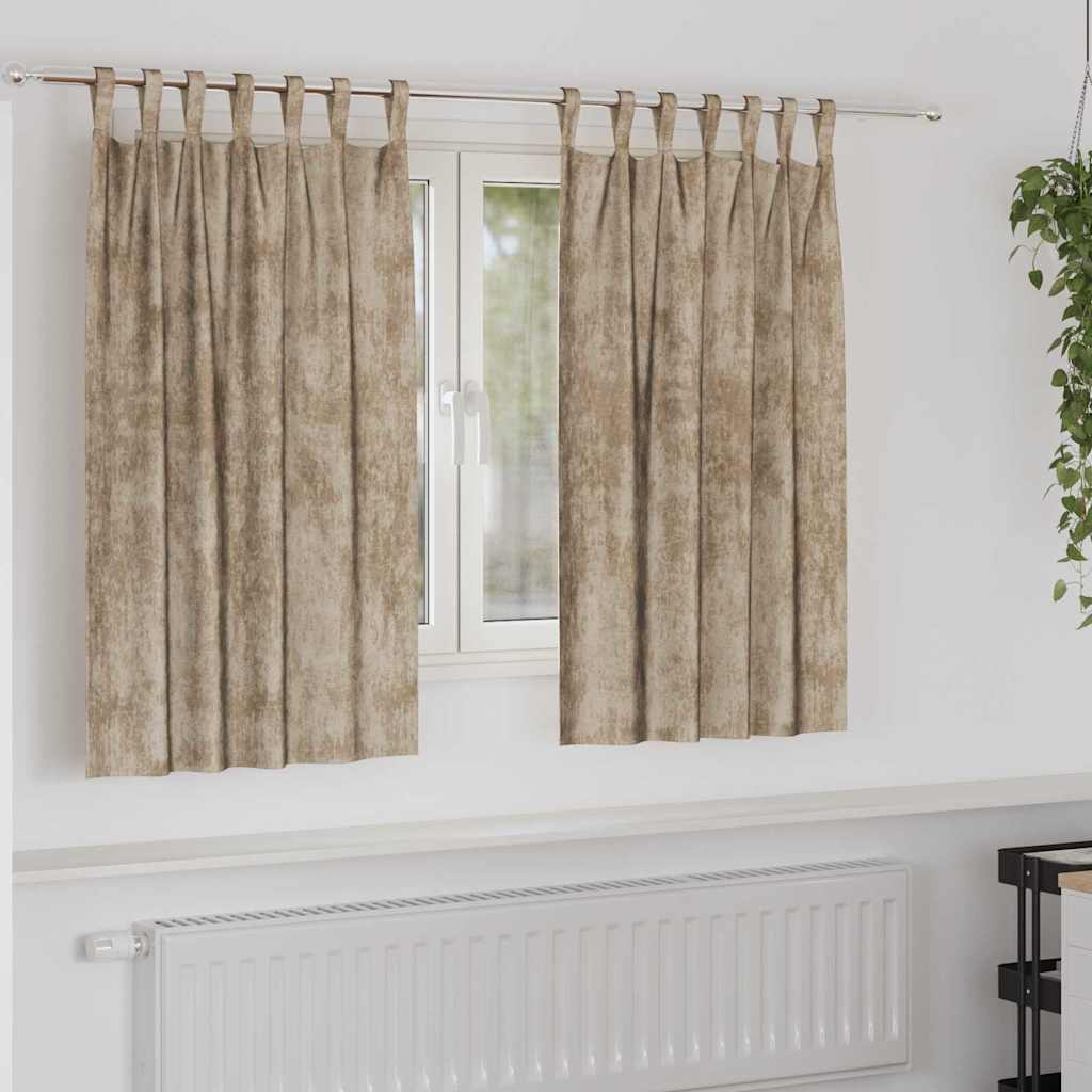 VidaXL Samtvorhänge 2 Stück Champagner 140 x 140 cm Samt