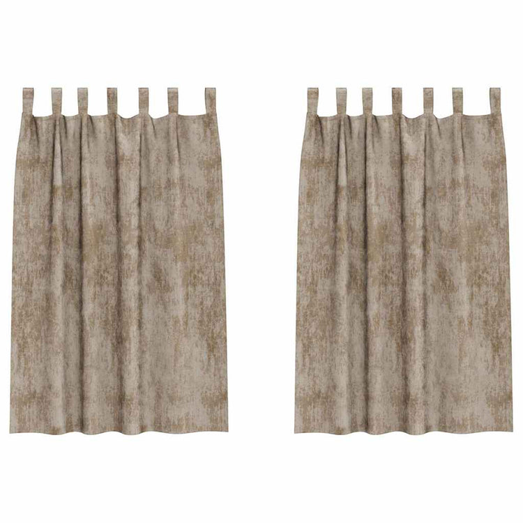 VidaXL Samtvorhänge 2 Stück Champagner 175 x 140 cm Samt