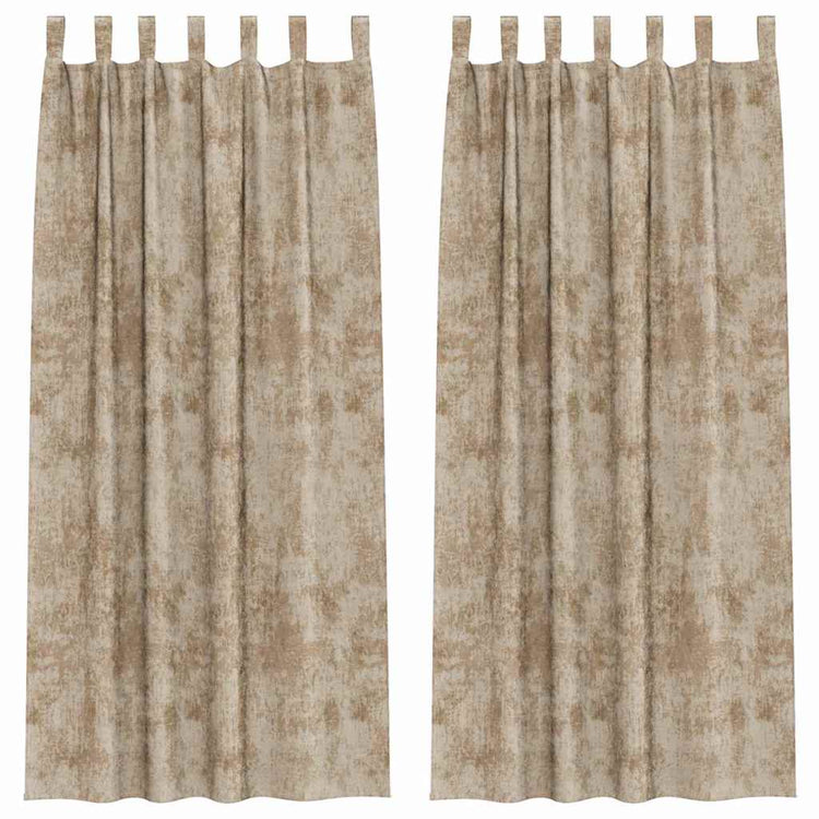 VidaXL Samtvorhänge 2 Stück Champagner 225 x 140 cm Samt