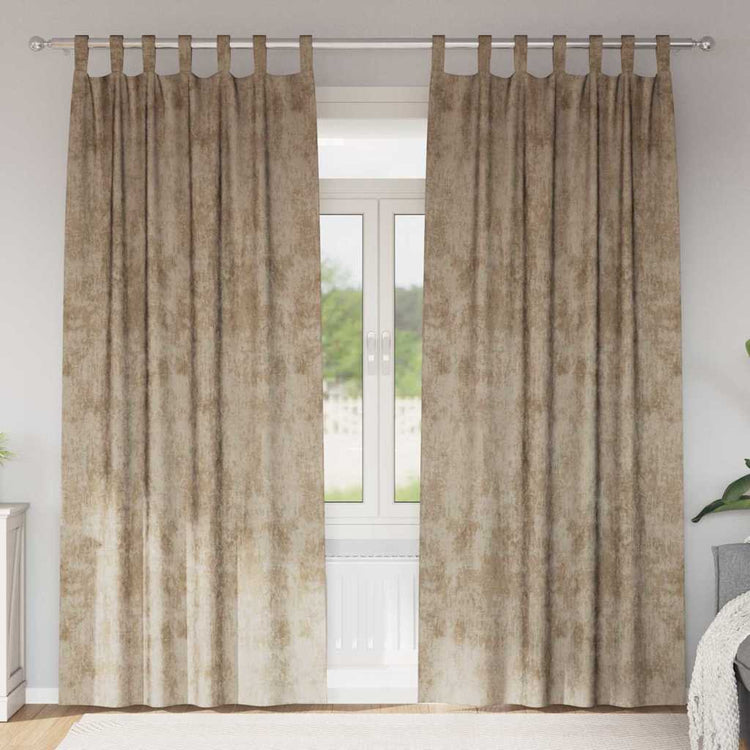 VidaXL Samtvorhänge 2 Stück Champagner 260 x 140 cm Samt