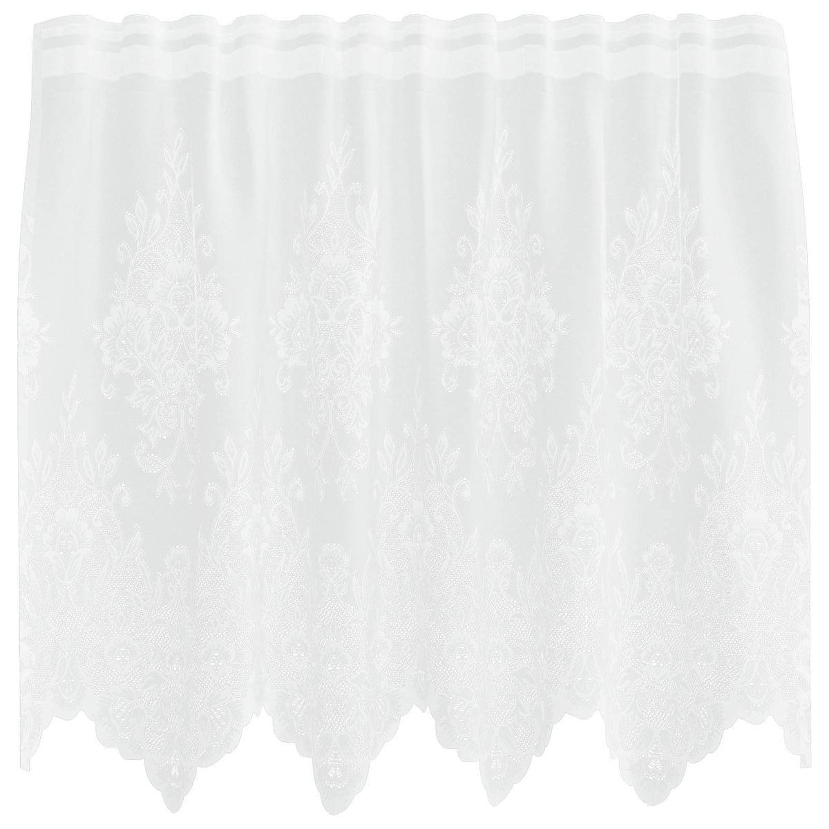 Vidaxx Spitzenvorhang mit Vorhängen Blumen weiß 80 x 150 cm Polyester