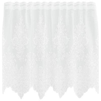 Vidaxx Spitzenvorhang mit Vorhängen Blumen weiß 80 x 150 cm Polyester