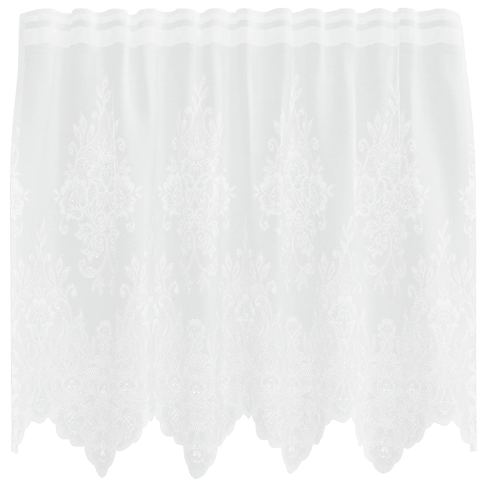 Vidaxx Spitzenvorhang mit Vorhängen Blumen weiß 120 x 150 cm Polyester