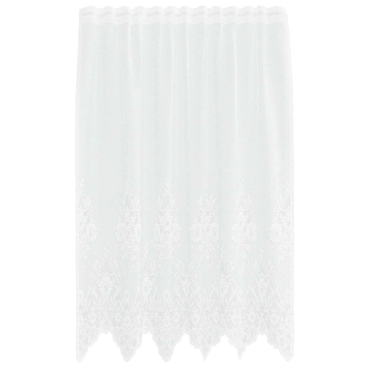 Vidaxx Spitzenvorhang mit Vorhängen Blumen weiß 140 x 150 cm Polyester
