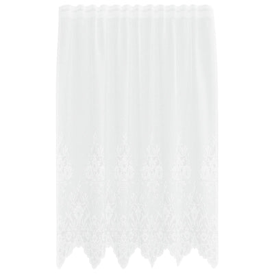 Vidaxx Spitzenvorhang mit Vorhängen Blumen weiß 180 x 150 cm Polyester
