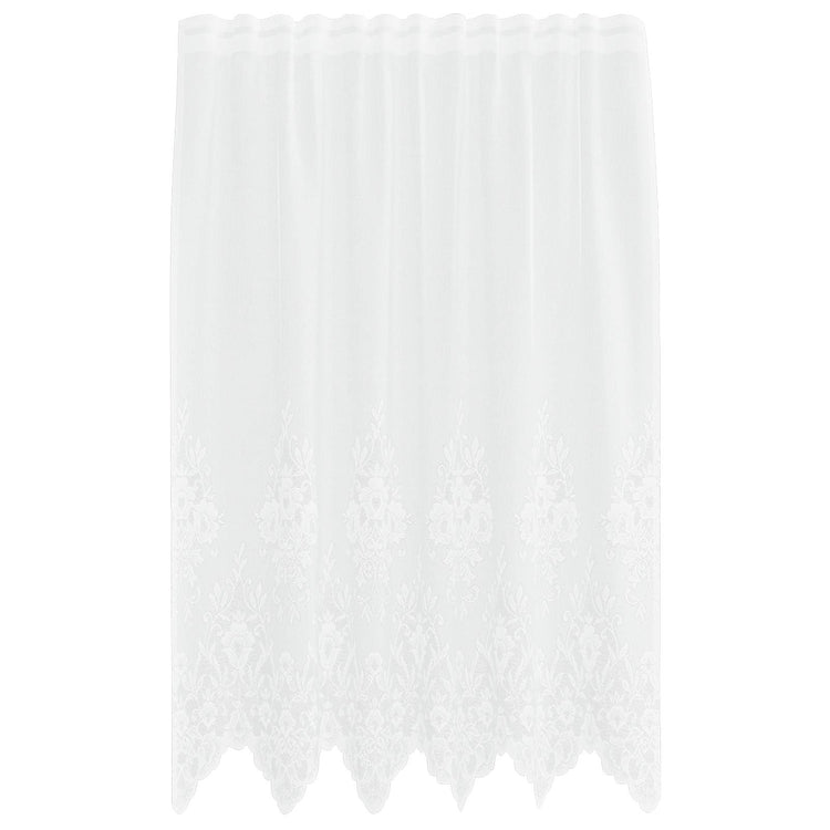 Vidaxx Spitzenvorhang mit Vorhängen Blumen weiß 180 x 150 cm Polyester