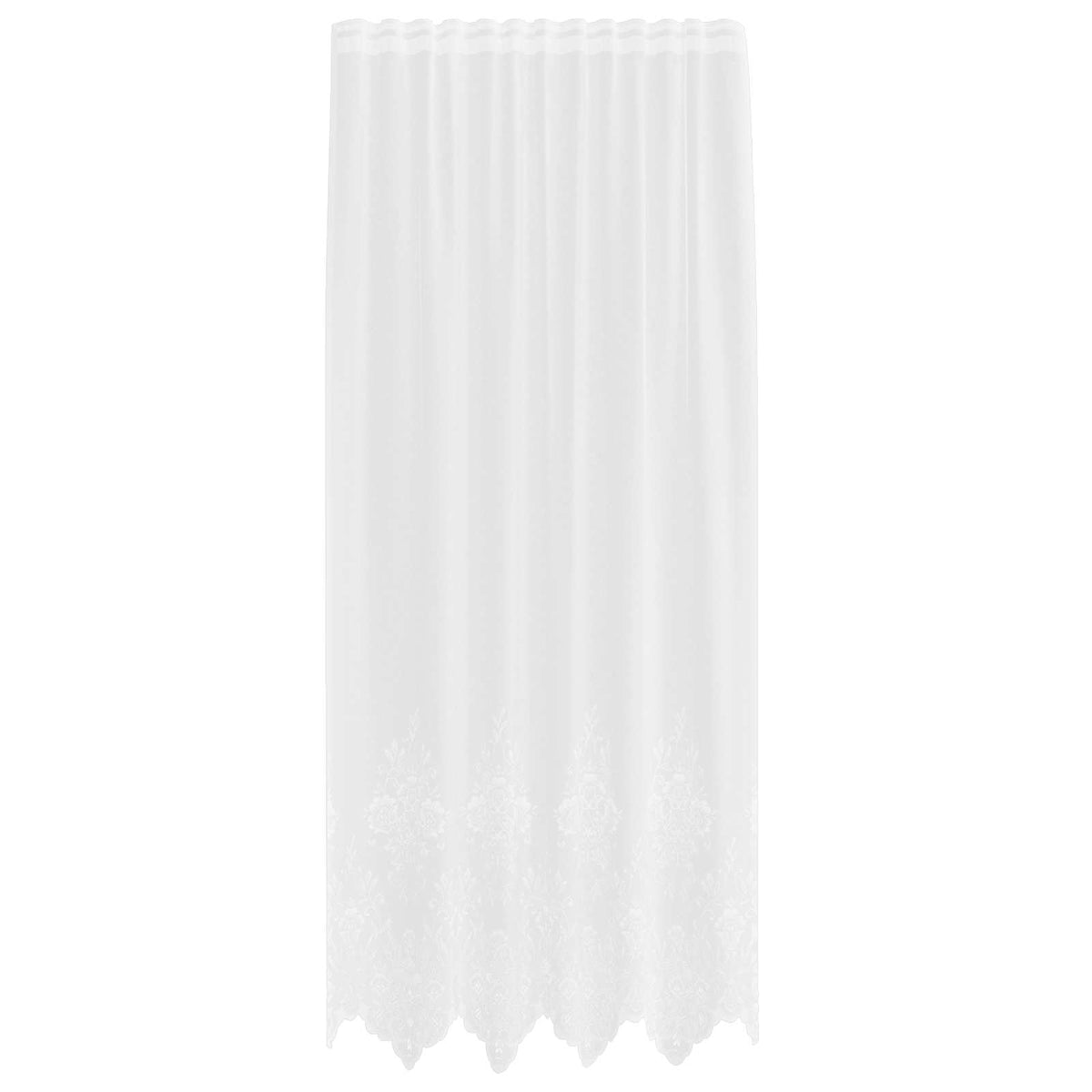 Vidaxx Spitzenvorhang mit Gardinen weiß 150 x 240 cm Polyester