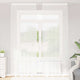 Vidaxx Spitzenvorhang mit Vorhängen Blumen weiß 280 x 150 cm Polyester