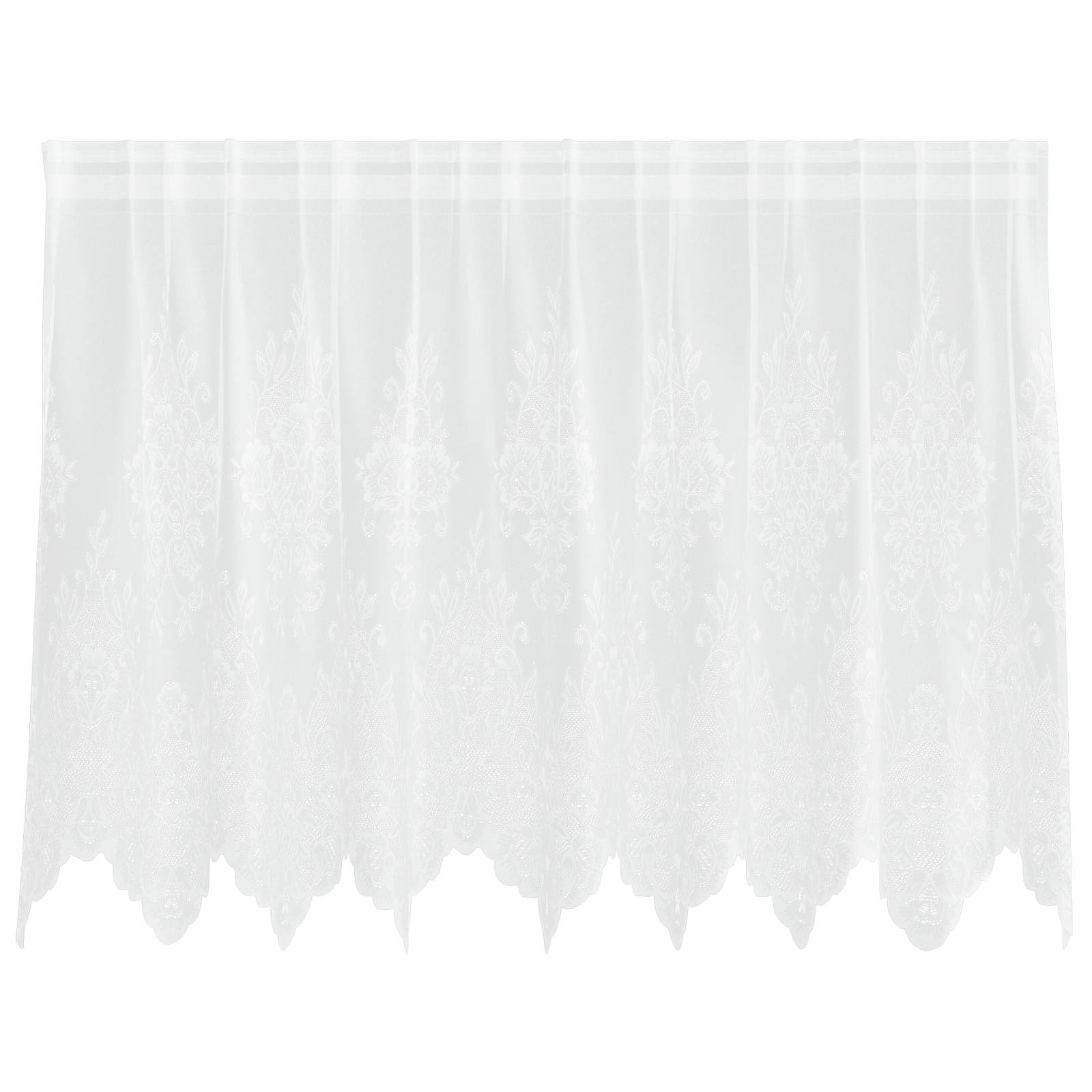 Vidaxx Spitzenvorhang mit Vorhängen Blumen weiß 100 x 200 cm Polyester