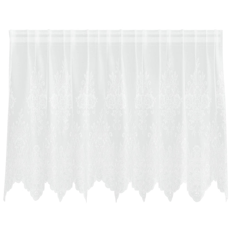 Vidaxx Spitzenvorhang mit Vorhängen Blumen weiß 100 x 200 cm Polyester