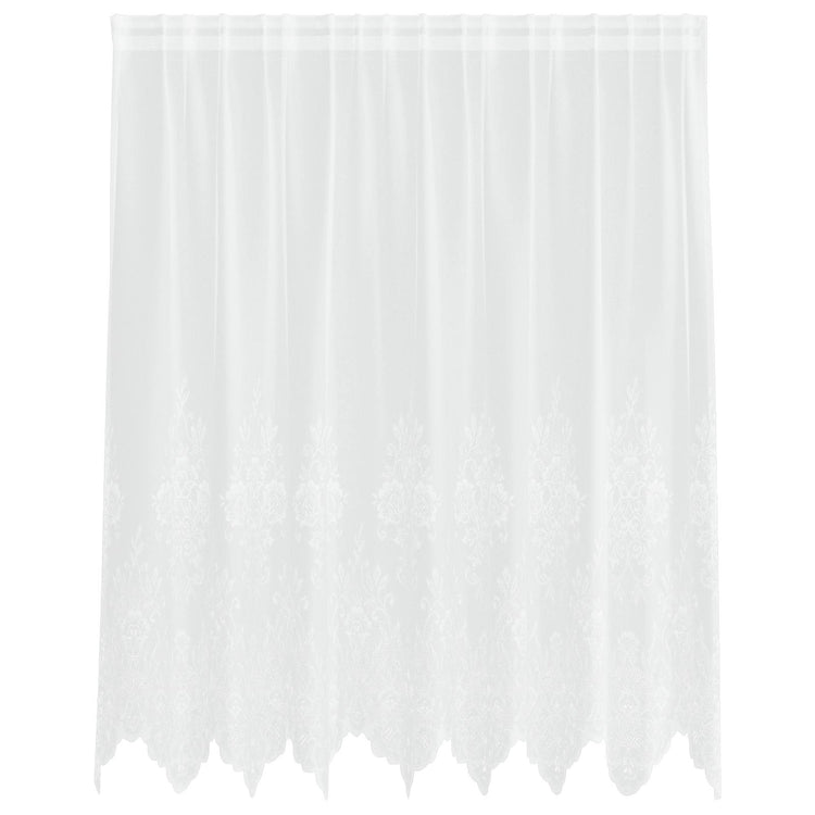 Vidaxx Spitzenvorhang mit Vorhängen Blumen weiß 160 x 200 cm Polyester