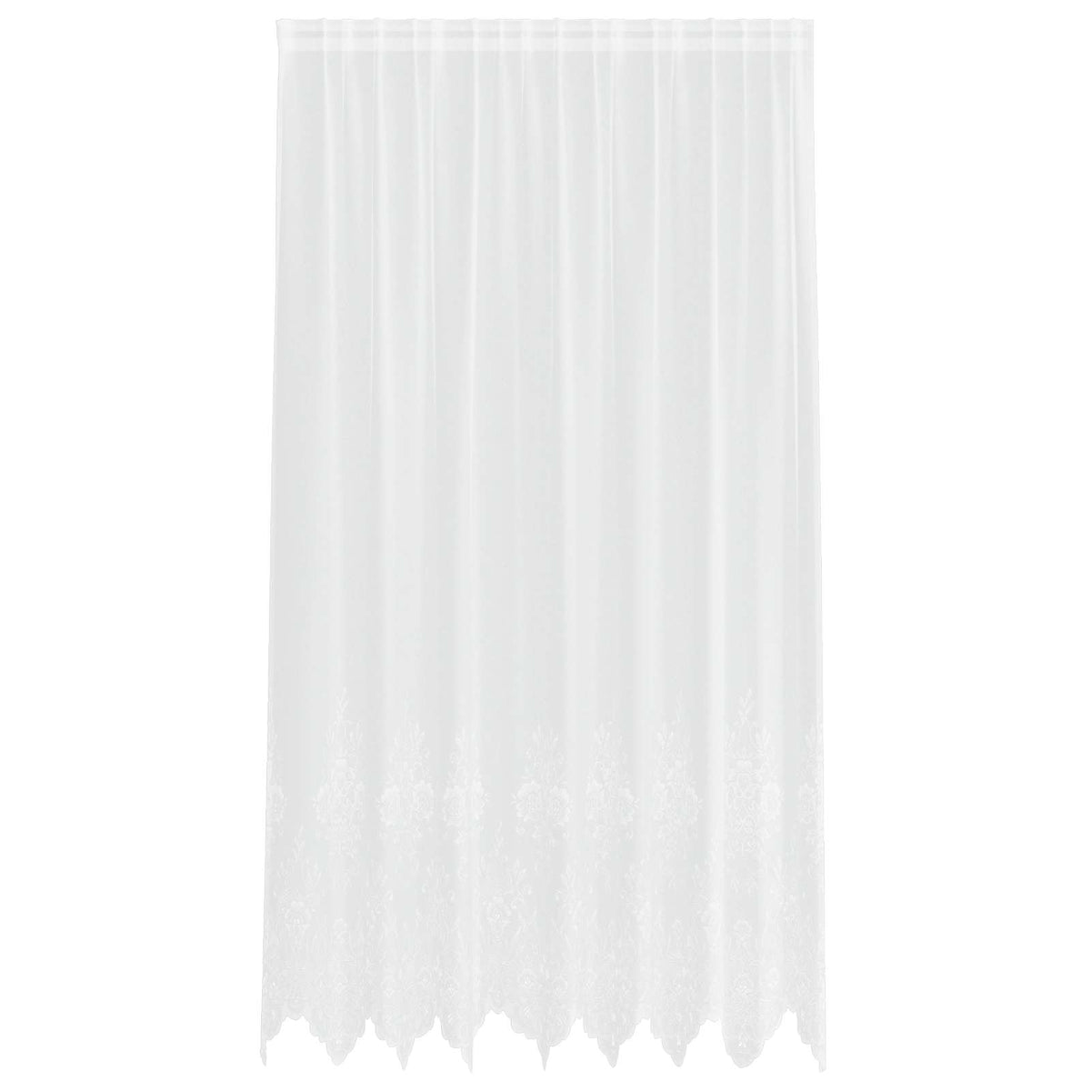 Vidaxx Spitzenvorhang mit Gardinen weiß 200 x 200 cm Polyester