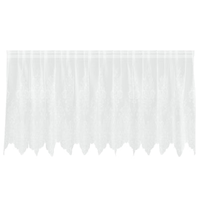 Vidaxx Spitzenvorhang mit Vorhängen Blumen weiß 100 x 300 cm Polyester