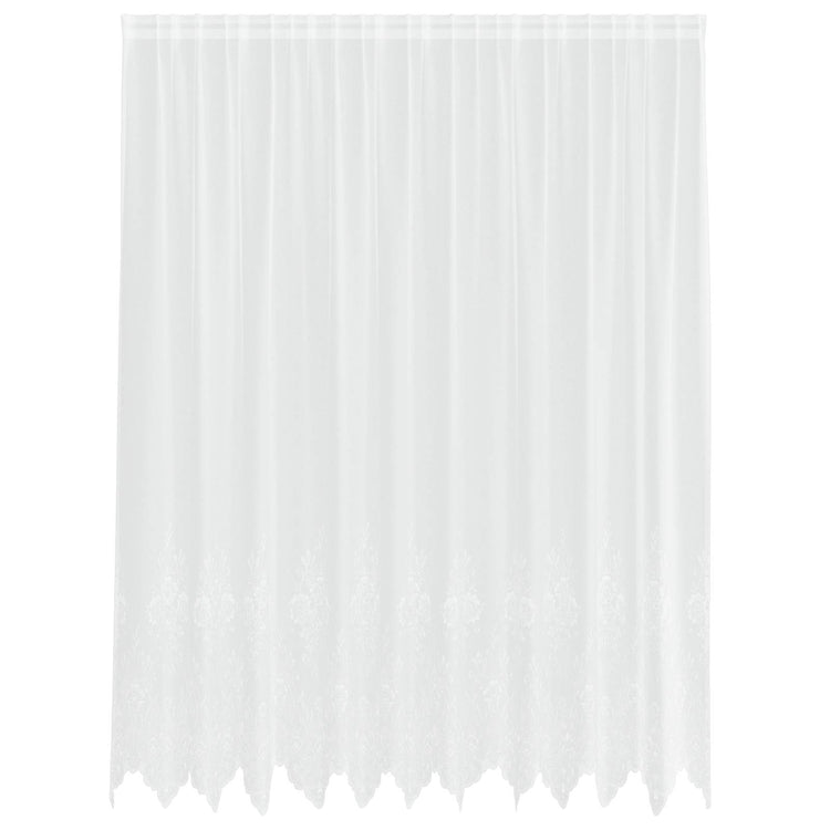 Vidaxx Spitzenvorhang mit Vorhängen Blumen weiß 200 x 300 cm Polyester