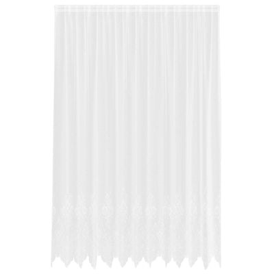 Vidaxx Spitzenvorhang mit Vorhängen Blumen weiß 280 x 300 cm Polyester