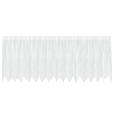 Vidaxx Spitzenvorhang mit Vorhängen Blumen weiß 100 x 400 cm Polyester