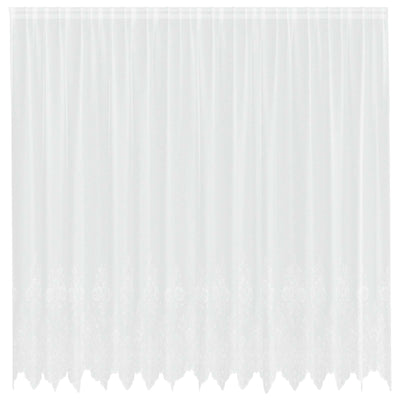 Vidaxx Spitzenvorhang mit Vorhängen Blumen weiß 200 x 400 cm Polyester