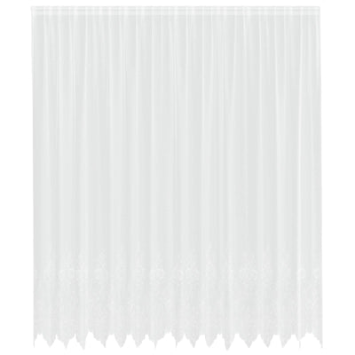 Vidaxx Spitzenvorhang mit Vorhängen Blumen weiß 260 x 400 cm Polyester
